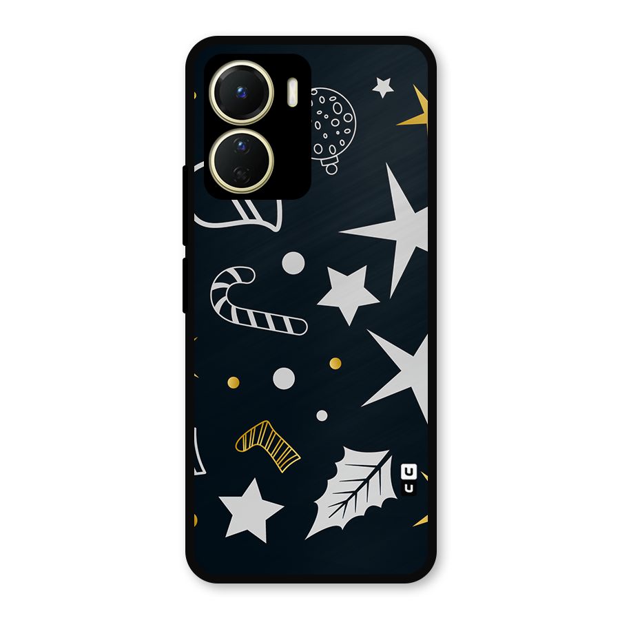 Christmas Special Pattern Metal Back Case for Vivo T2x