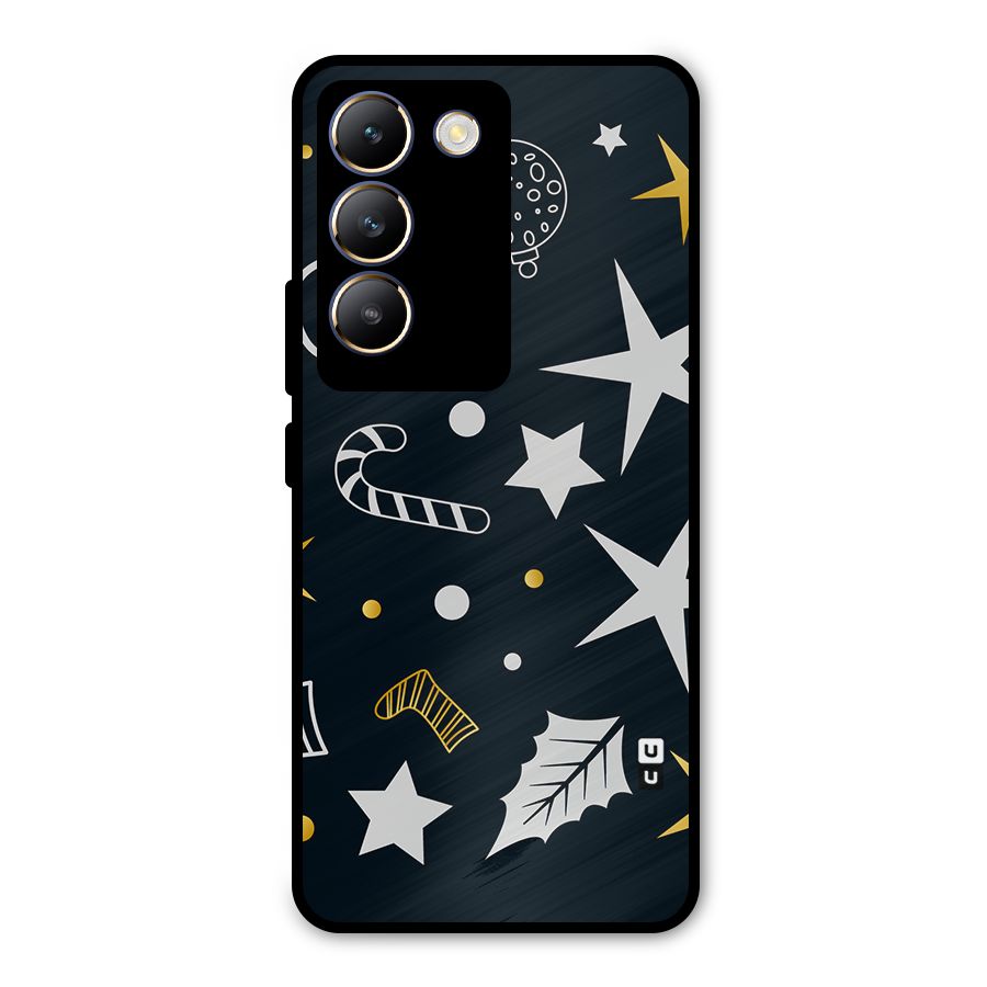 Christmas Special Pattern Metal Back Case for Vivo T3 5G