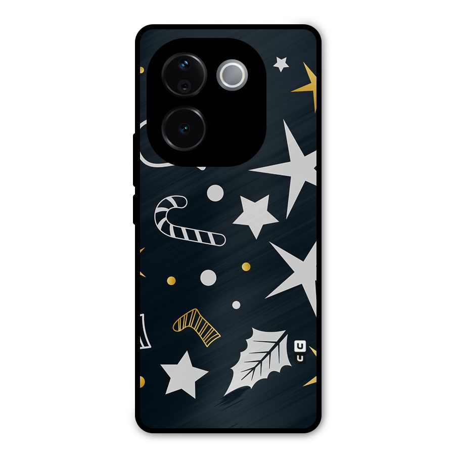 Christmas Special Pattern Metal Back Case for Vivo T3 Pro