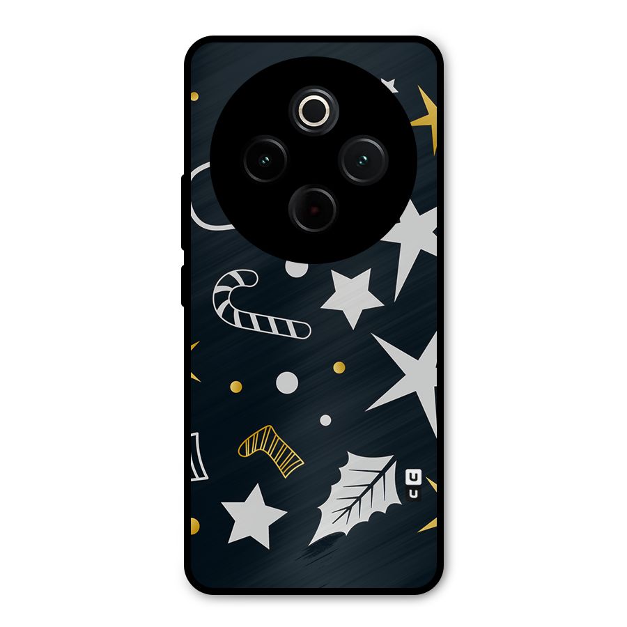 Christmas Special Pattern Metal Back Case for Vivo T4