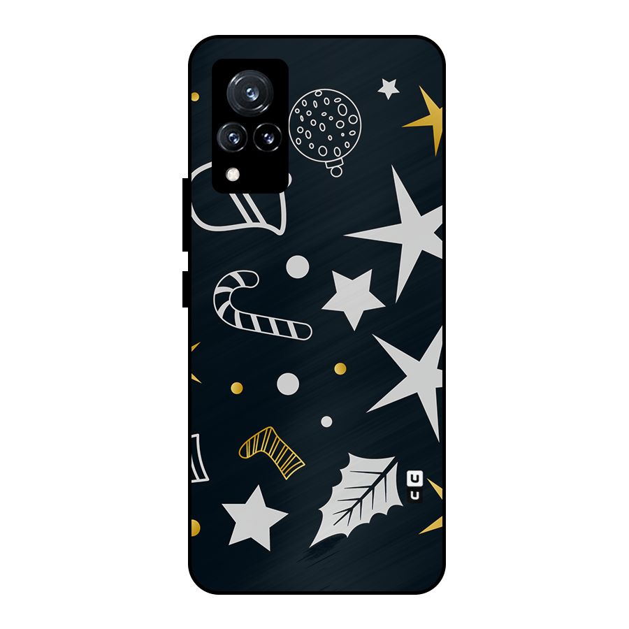 Christmas Special Pattern Metal Back Case for Vivo V21 5G