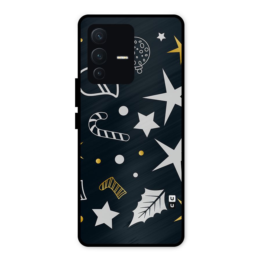 Christmas Special Pattern Metal Back Case for Vivo V23 5G
