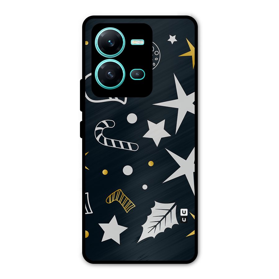 Christmas Special Pattern Metal Back Case for Vivo V25