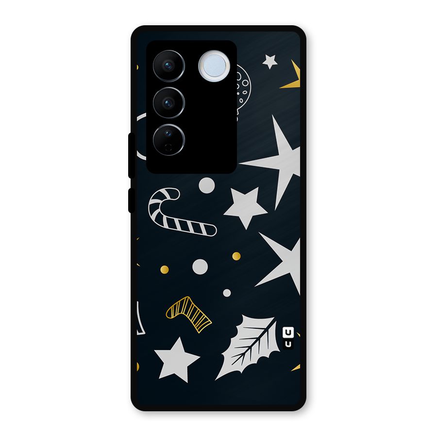 Christmas Special Pattern Metal Back Case for Vivo V27