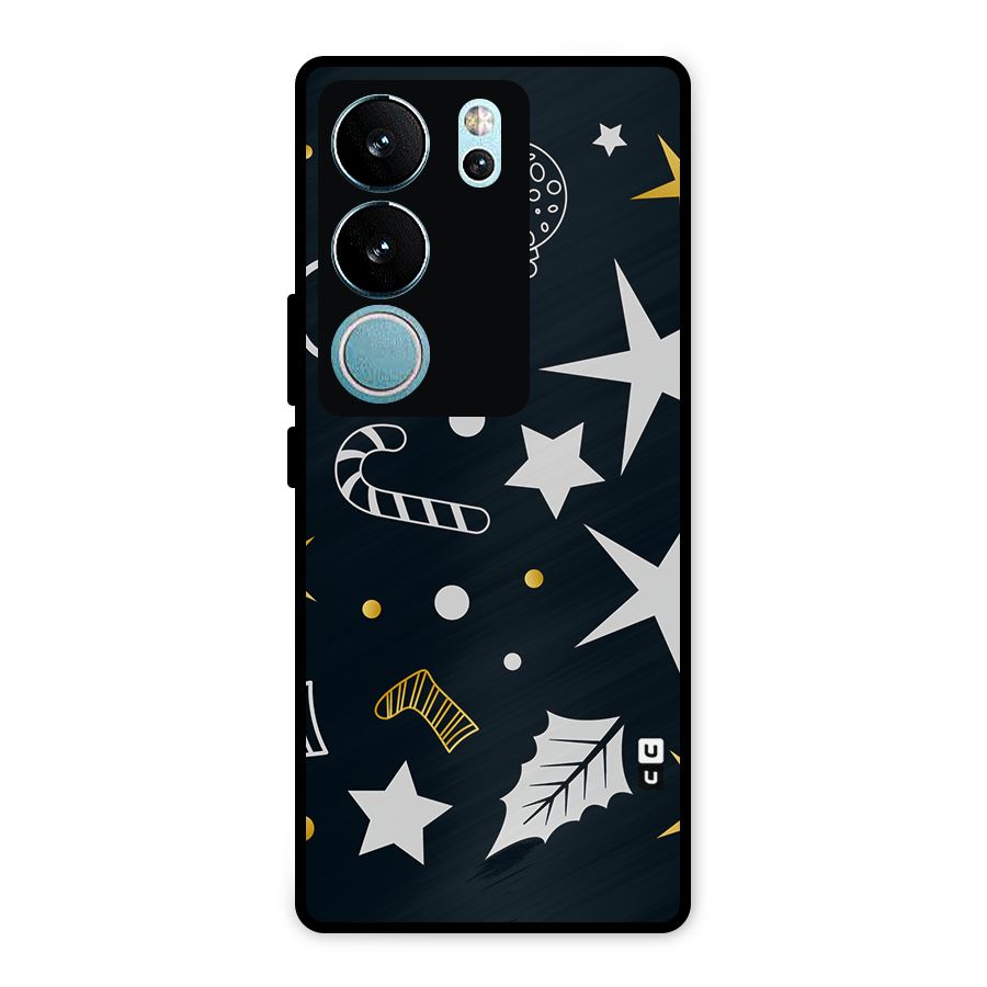 Christmas Special Pattern Metal Back Case for Vivo V29