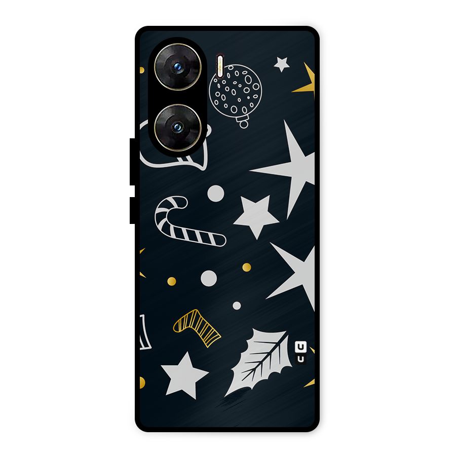 Christmas Special Pattern Metal Back Case for Vivo V29e