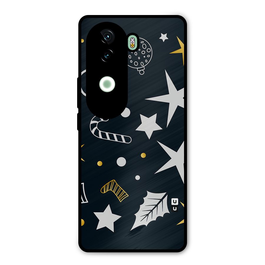 Christmas Special Pattern Metal Back Case for Vivo V40e