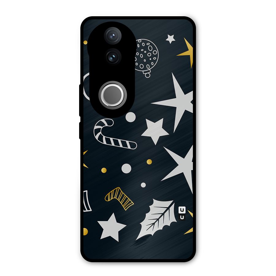 Christmas Special Pattern Metal Back Case for Vivo V50e
