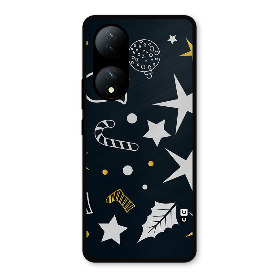 Christmas Special Pattern Metal Back Case for Vivo Y100