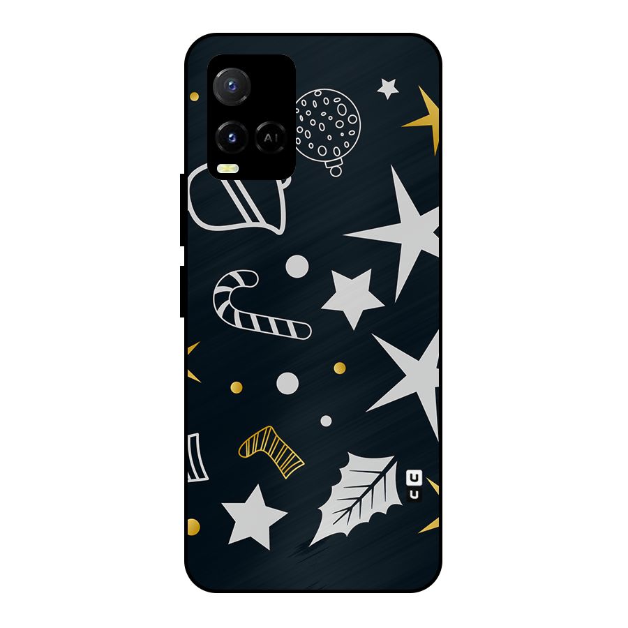 Christmas Special Pattern Metal Back Case for Vivo Y21A