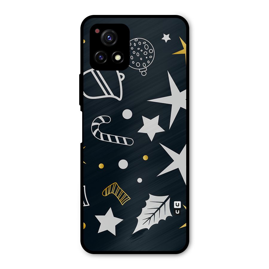 Christmas Special Pattern Metal Back Case for Vivo Y72 5G