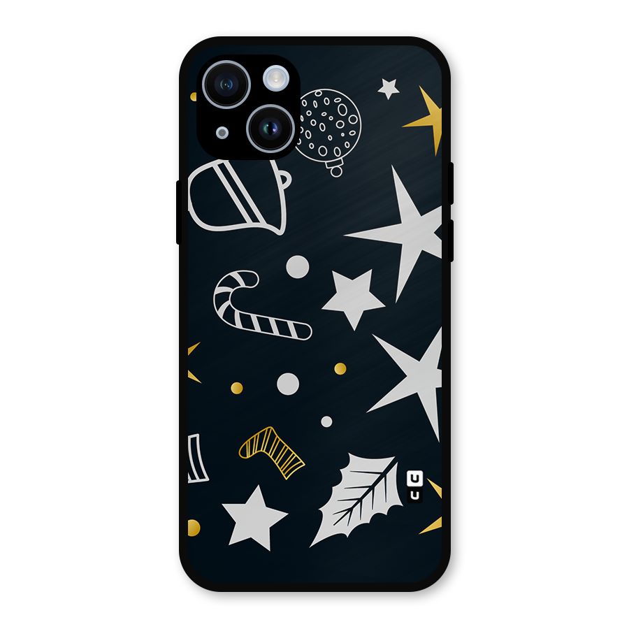 Christmas Special Pattern Metal Back Case for iPhone 14