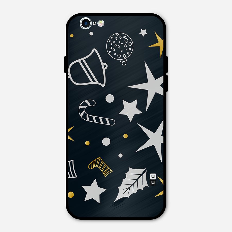 Christmas Special Pattern Metal Back Case for iPhone 6 6s