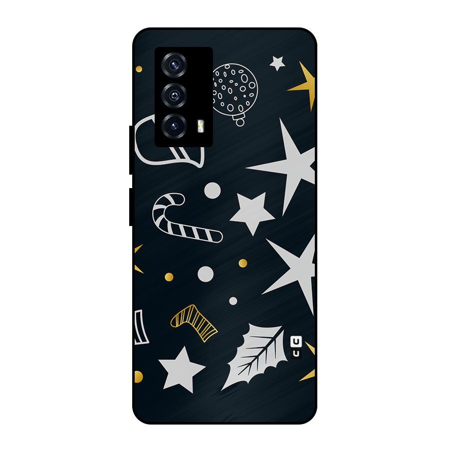 Christmas Special Pattern Metal Back Case for iQOO Z5