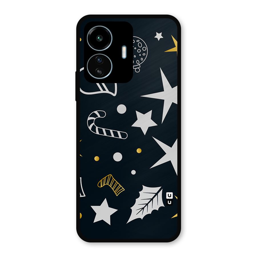 Christmas Special Pattern Metal Back Case for vivo iQOO Z6 Lite 5G