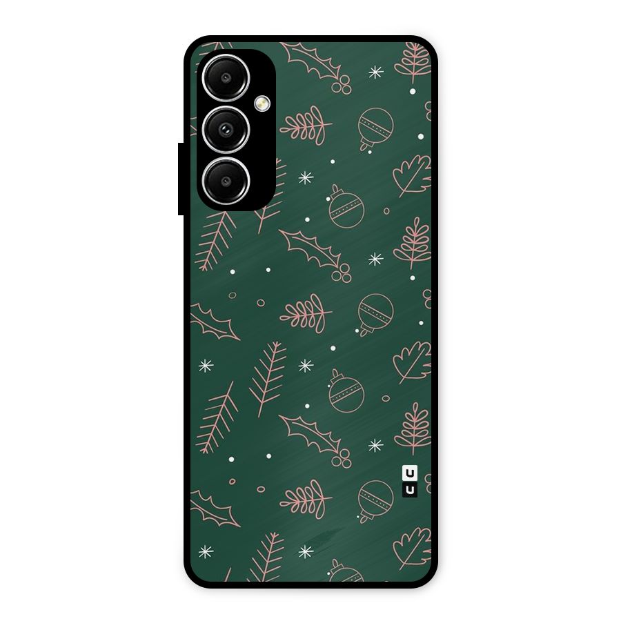 Christmas Vibes Leaves Metal Back Case for Galaxy A05s