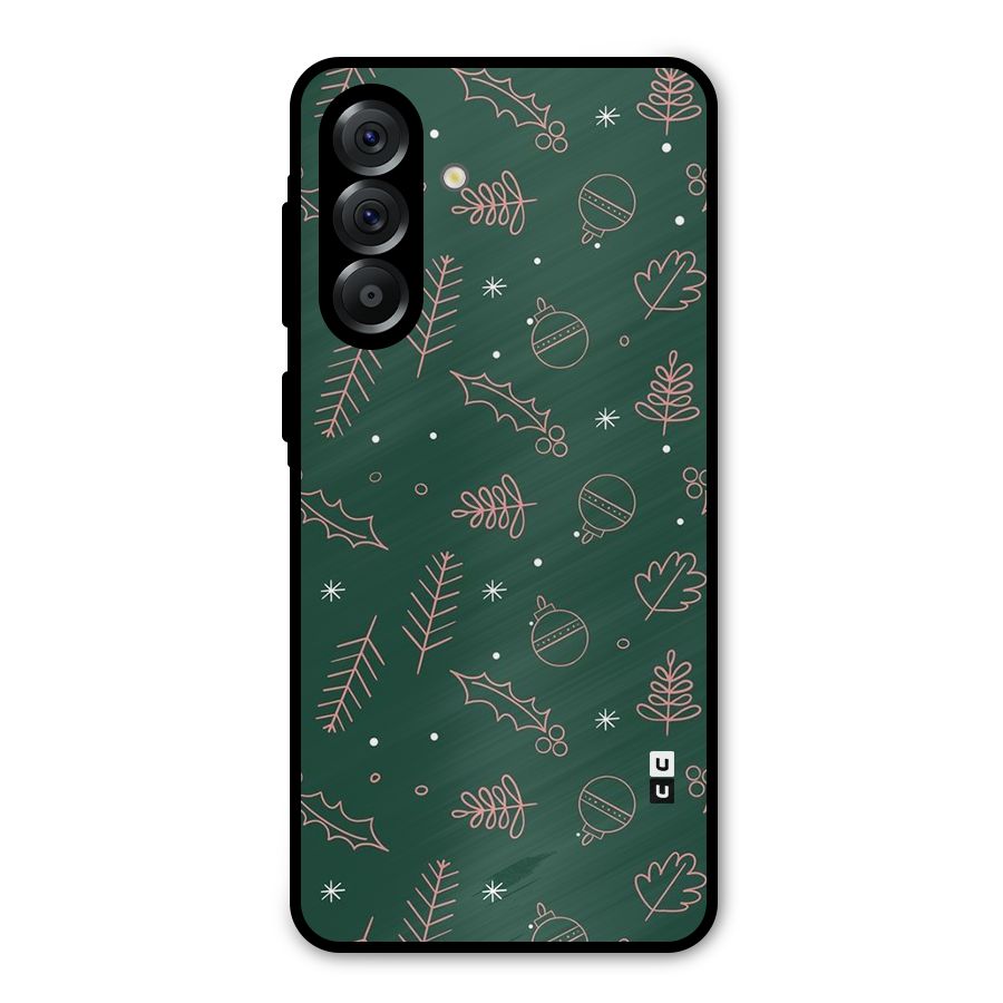 Christmas Vibes Leaves Metal Back Case for Galaxy A36