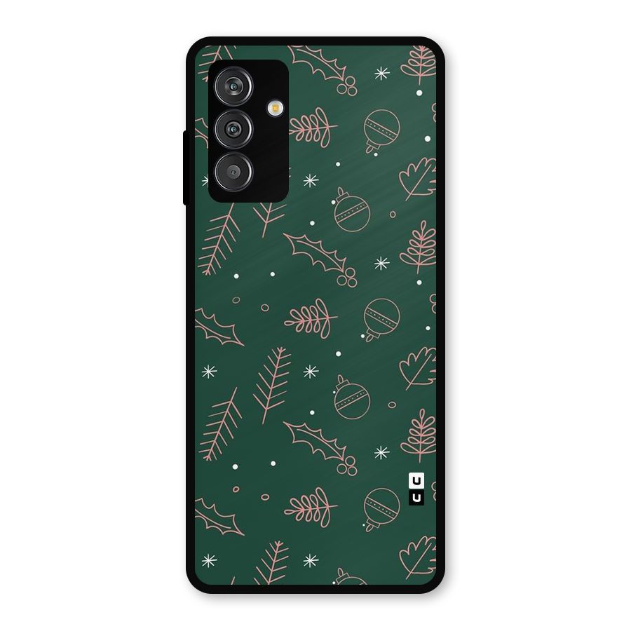 Christmas Vibes Leaves Metal Back Case for Galaxy F13