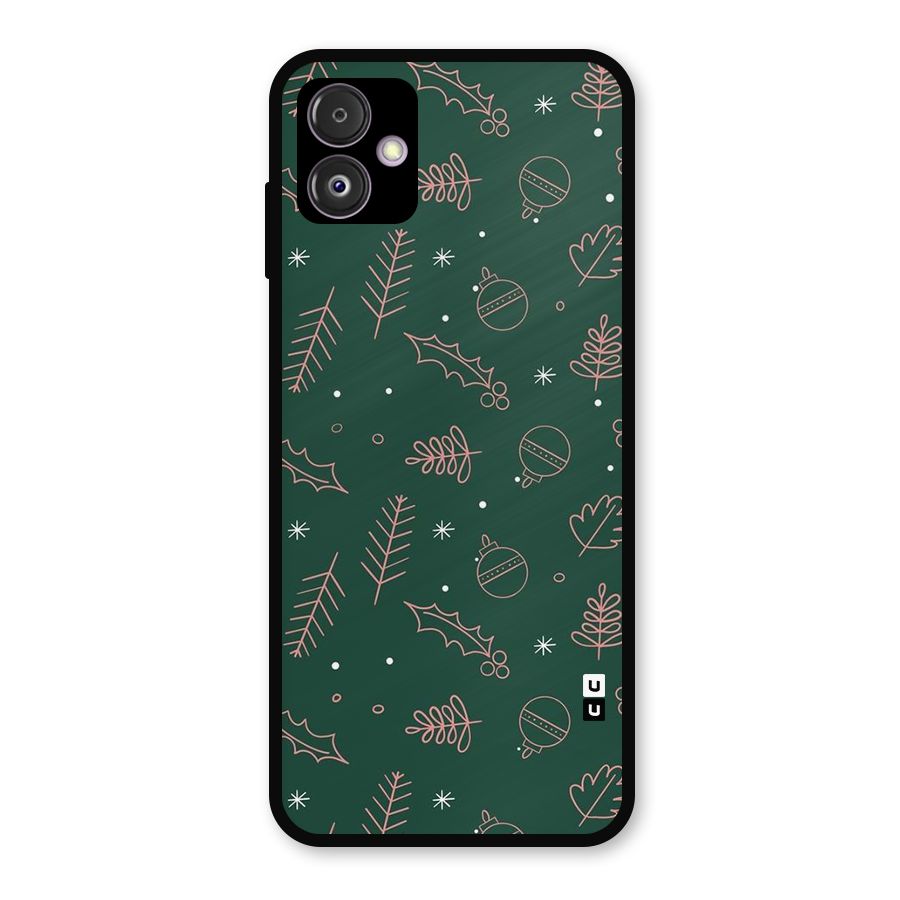 Christmas Vibes Leaves Metal Back Case for Galaxy F14