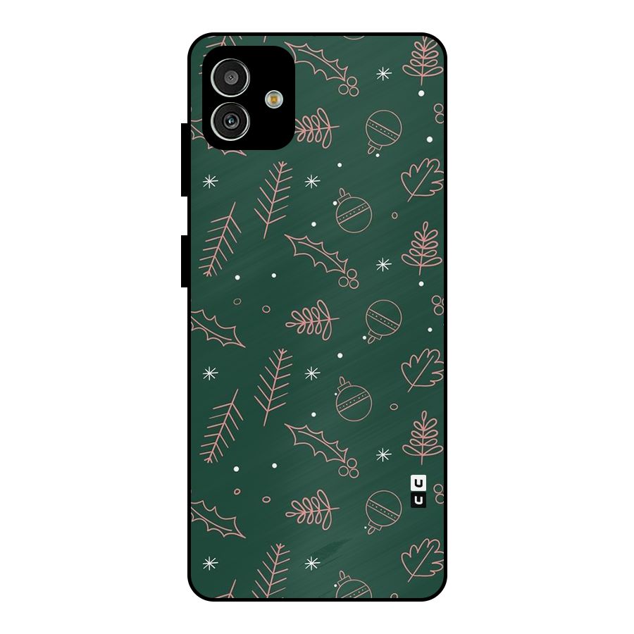 Christmas Vibes Leaves Metal Back Case for Galaxy M13 5G