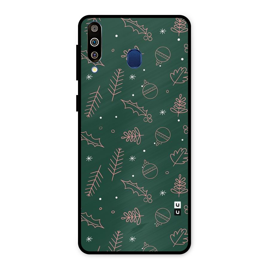 Christmas Vibes Leaves Metal Back Case for Galaxy M30
