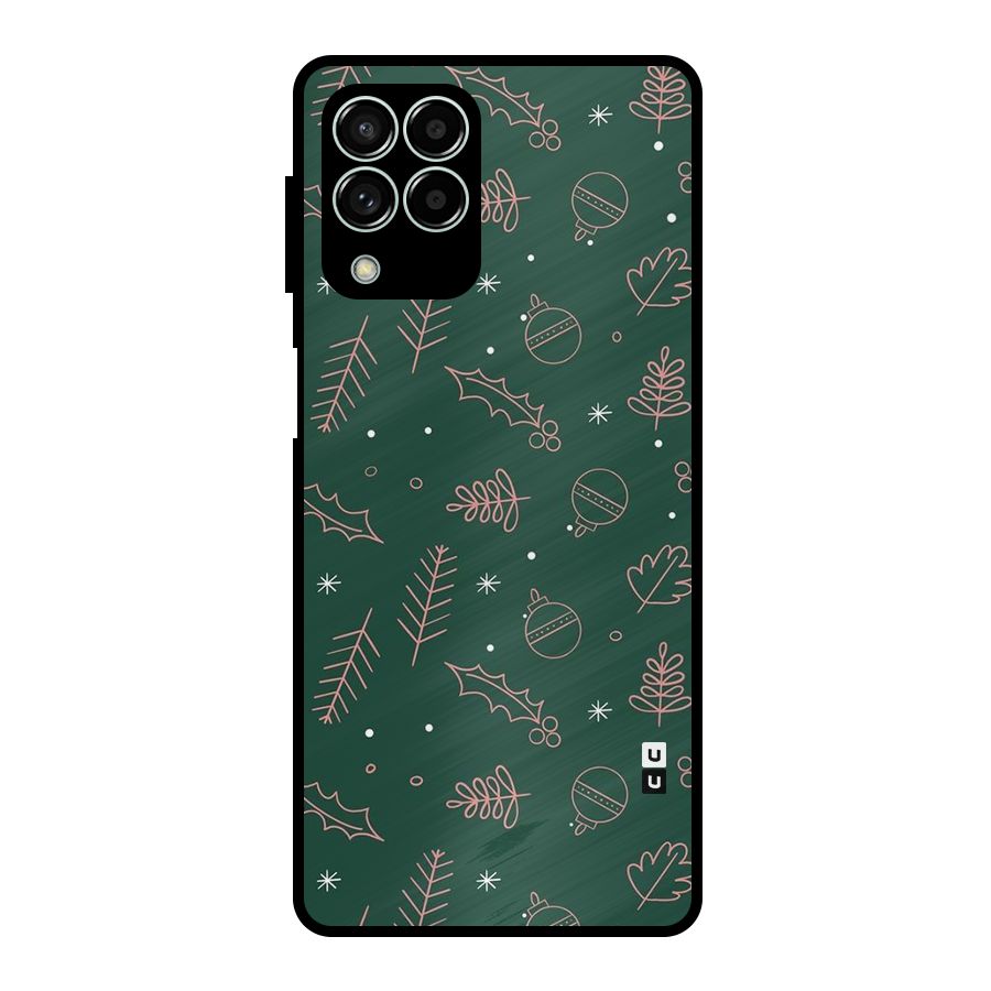 Christmas Vibes Leaves Metal Back Case for Galaxy M33