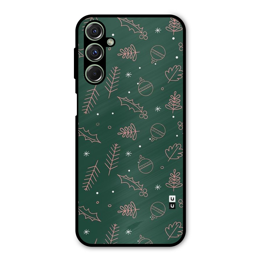 Christmas Vibes Leaves Metal Back Case for Galaxy M34