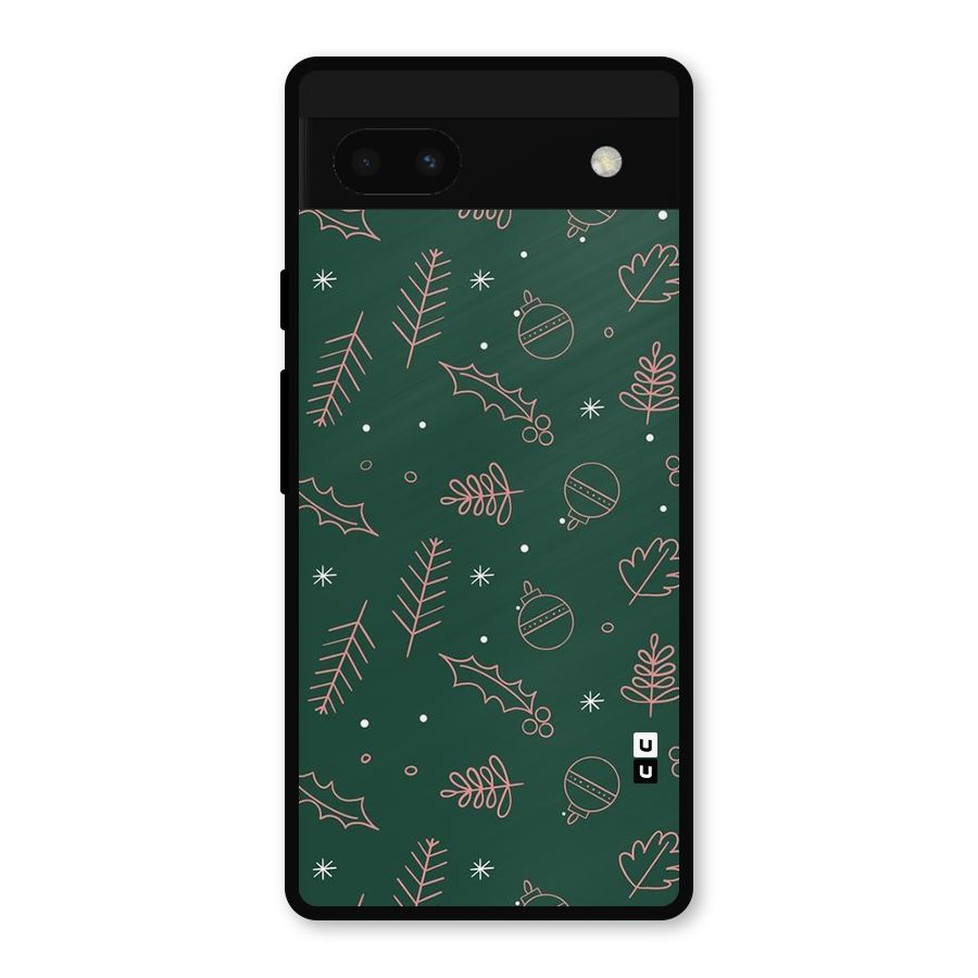 Christmas Vibes Leaves Metal Back Case for Google Pixel 6a