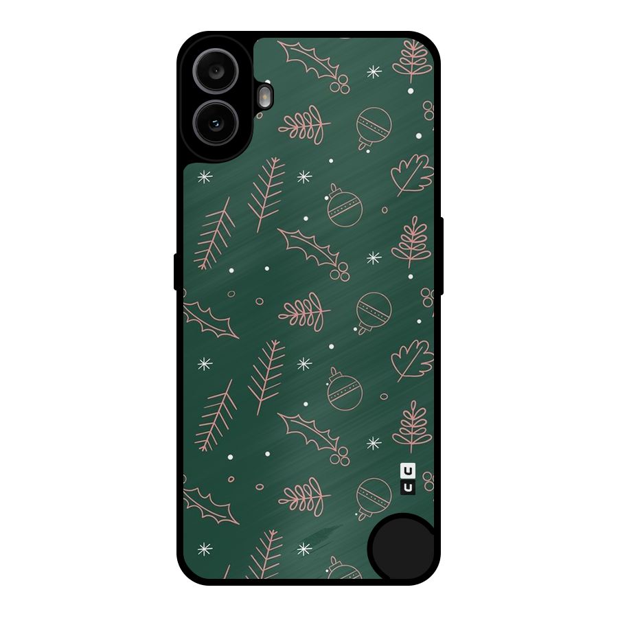 Christmas Vibes Leaves Metal Back Case for Nothing CMF Phone 1