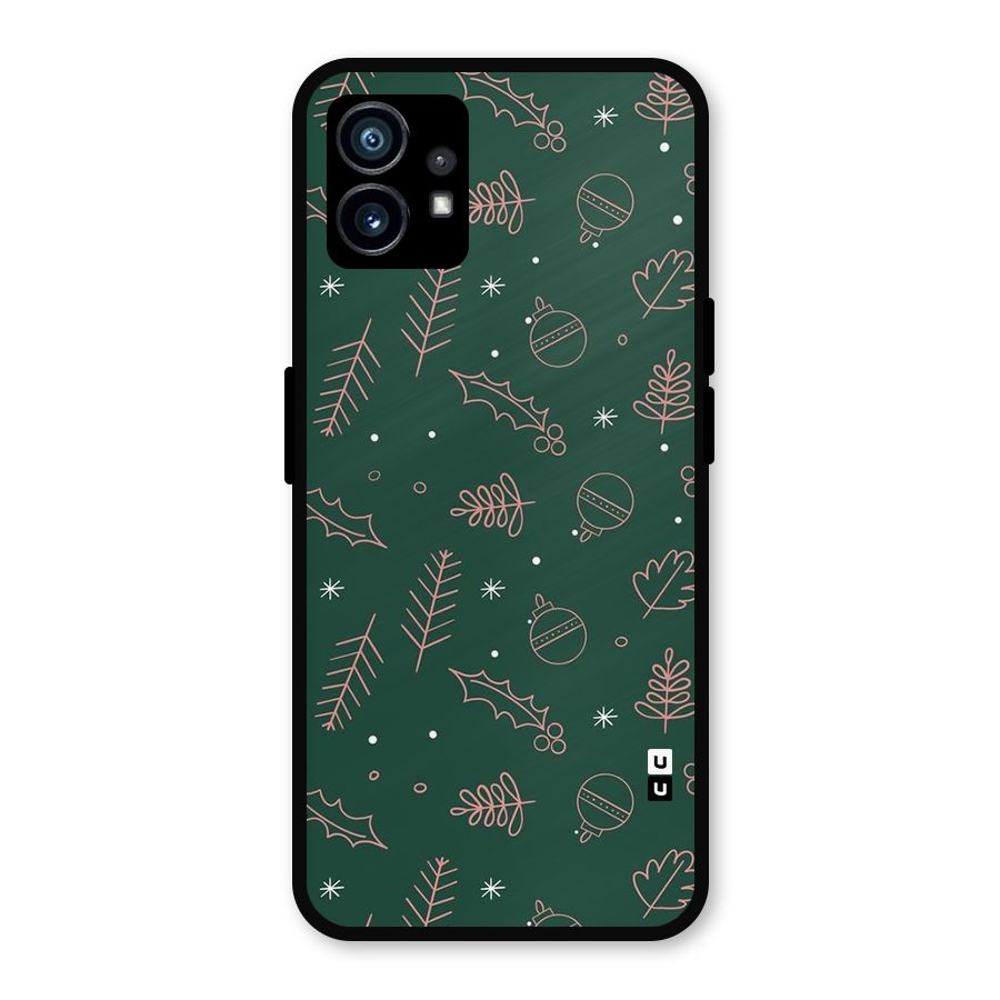 Christmas Vibes Leaves Metal Back Case for Nothing Phone 1
