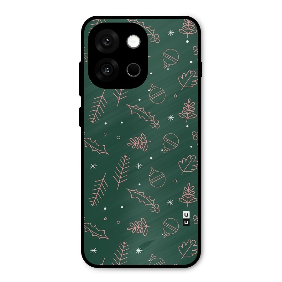Christmas Vibes Leaves Metal Back Case for OnePlus 13s
