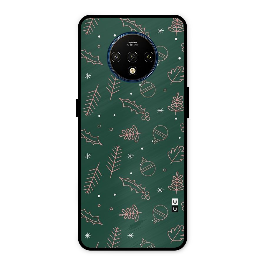 Christmas Vibes Leaves Metal Back Case for OnePlus 7T