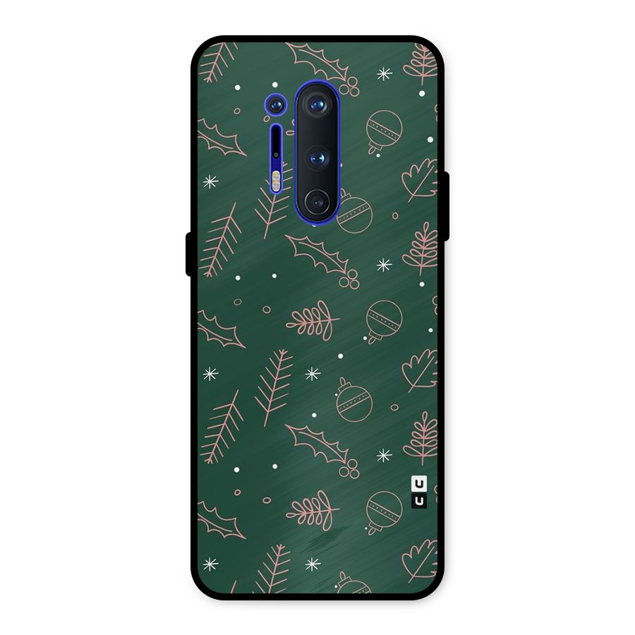 Christmas Vibes Leaves Metal Back Case for OnePlus 8 Pro