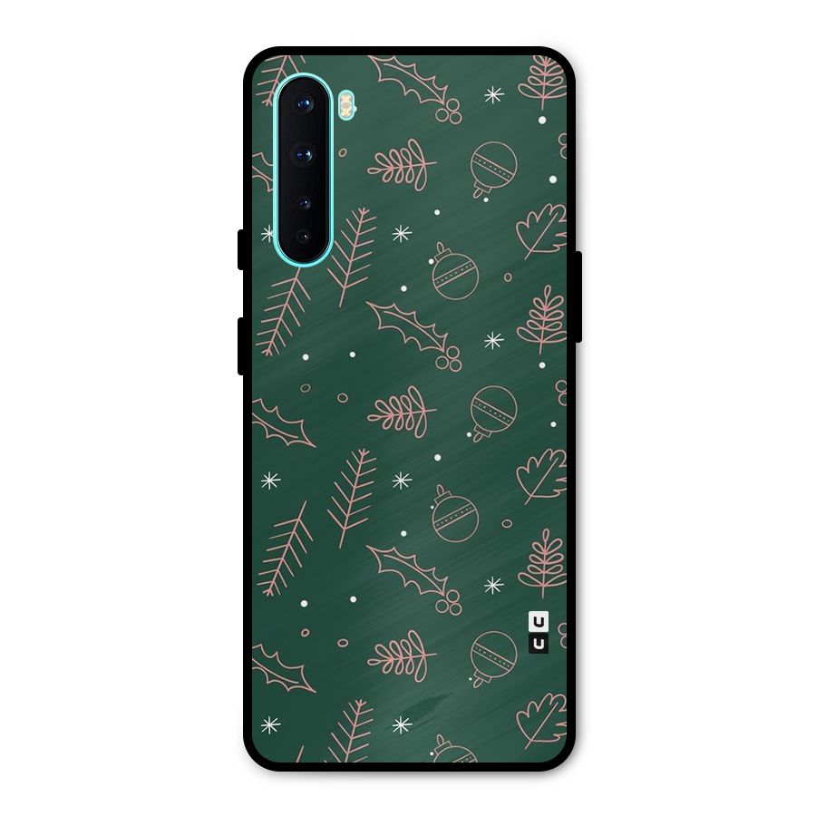 Christmas Vibes Leaves Metal Back Case for OnePlus Nord