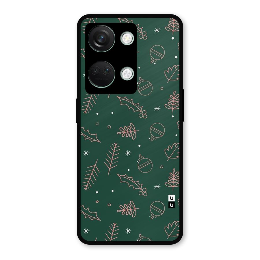 Christmas Vibes Leaves Metal Back Case for OnePlus Nord 3