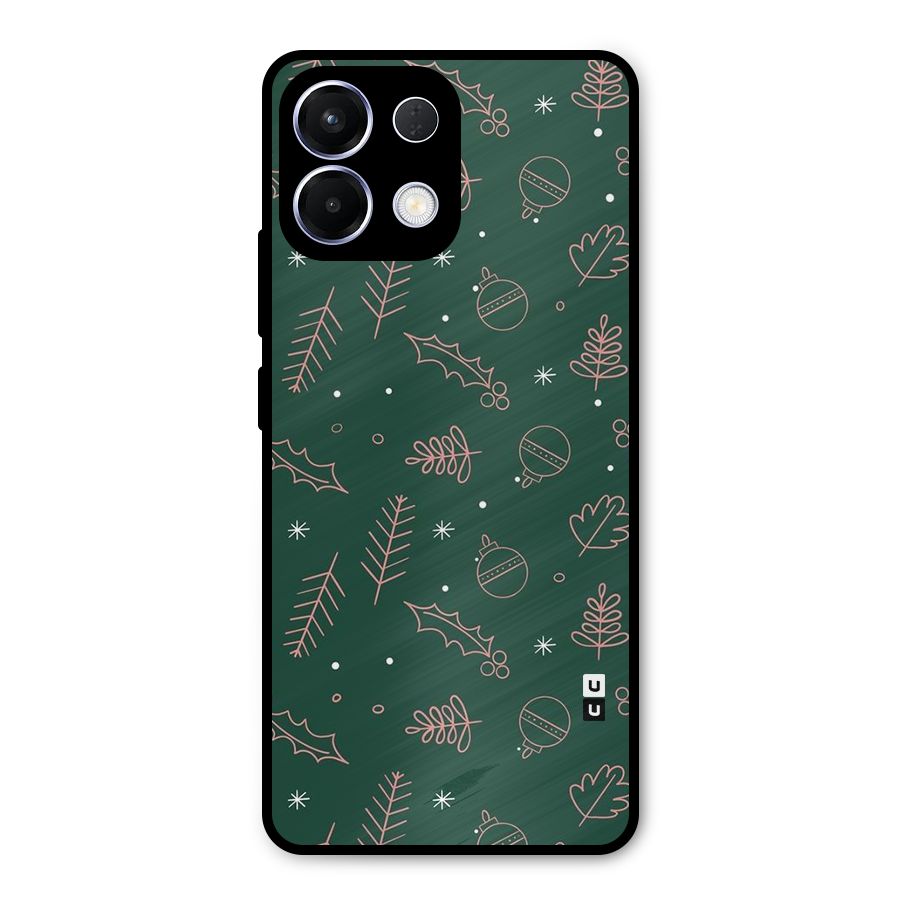 Christmas Vibes Leaves Metal Back Case for Oppo K13
