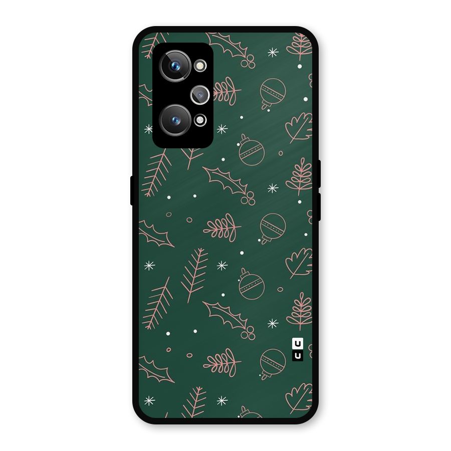 Christmas Vibes Leaves Metal Back Case for Realme GT Neo2
