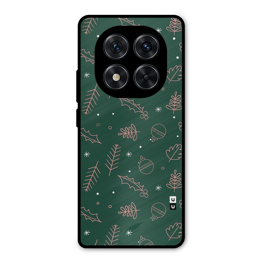Christmas Vibes Leaves Metal Back Case for Redmi Note 14 Pro 5G