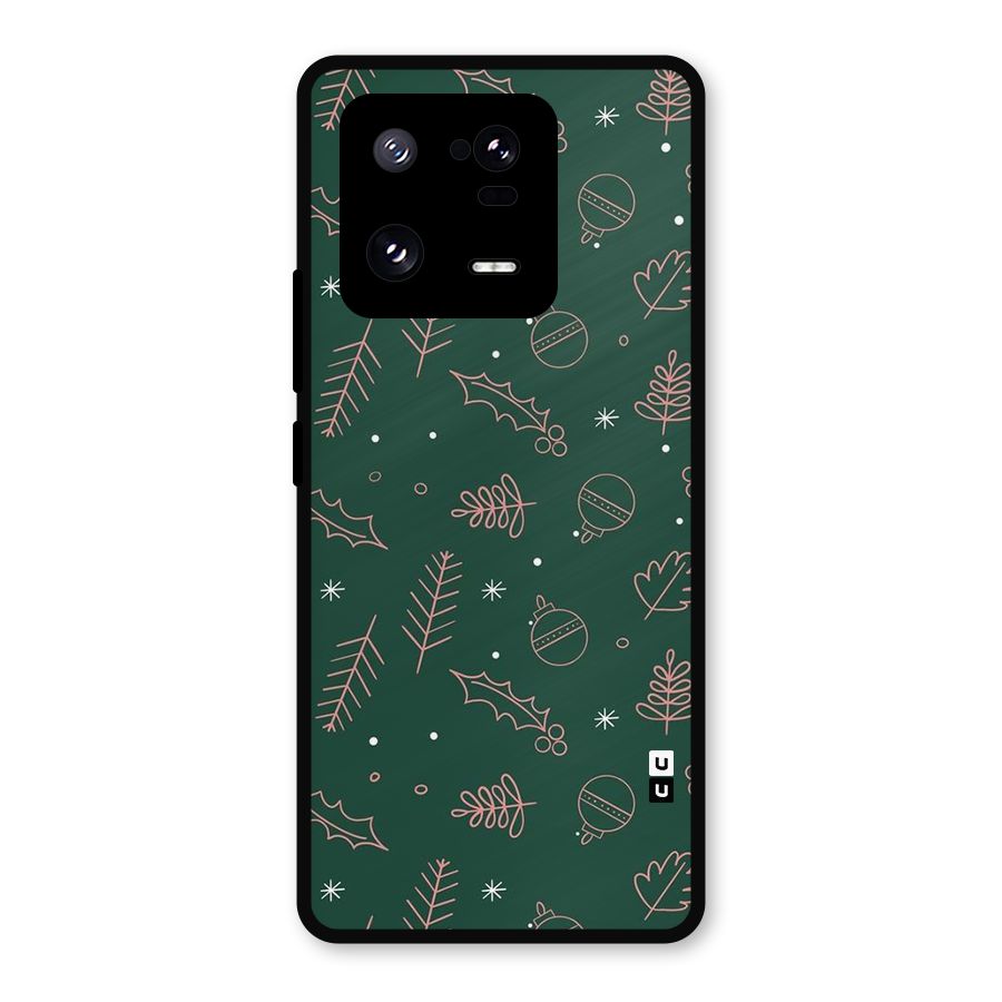 Christmas Vibes Leaves Metal Back Case for Xiaomi 13 Pro