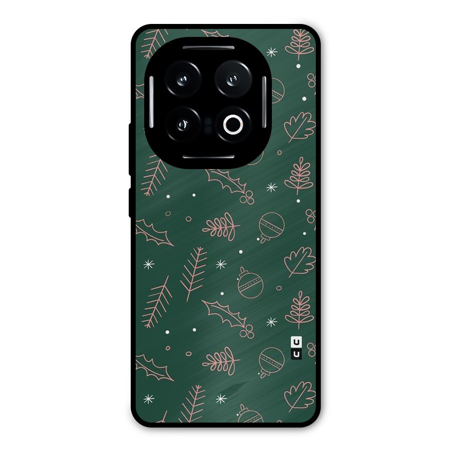 Christmas Vibes Leaves Metal Back Case for iQOO 13