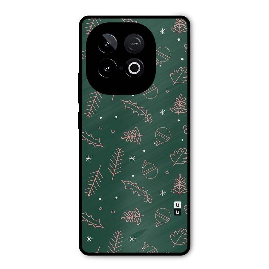 Christmas Vibes Leaves Metal Back Case for iQOO Neo 10