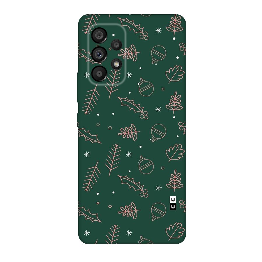 Christmas Vibes Leaves Original Polycarbonate Back Case for Galaxy A53 5G