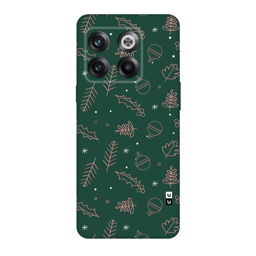 Christmas Vibes Leaves Original Polycarbonate Back Case for OnePlus 10T