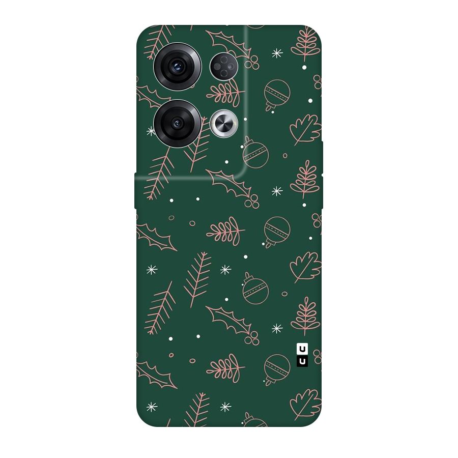 Christmas Vibes Leaves Original Polycarbonate Back Case for Oppo Reno8 Pro 5G