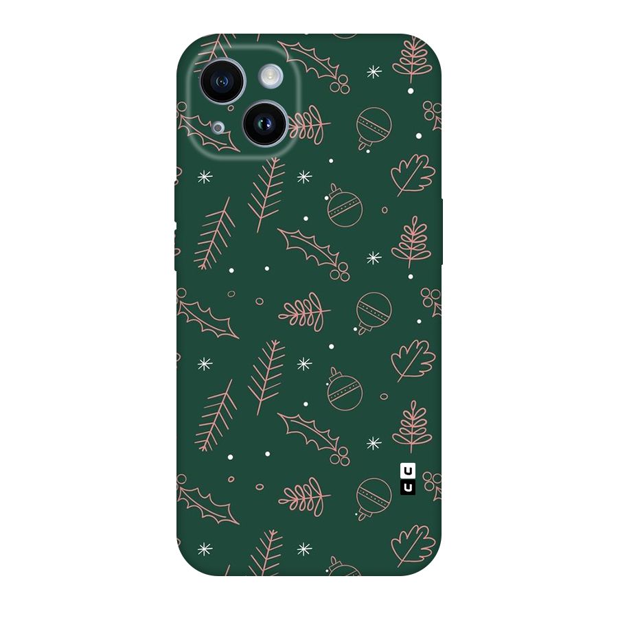 Christmas Vibes Leaves Original Polycarbonate Back Case for iPhone 14