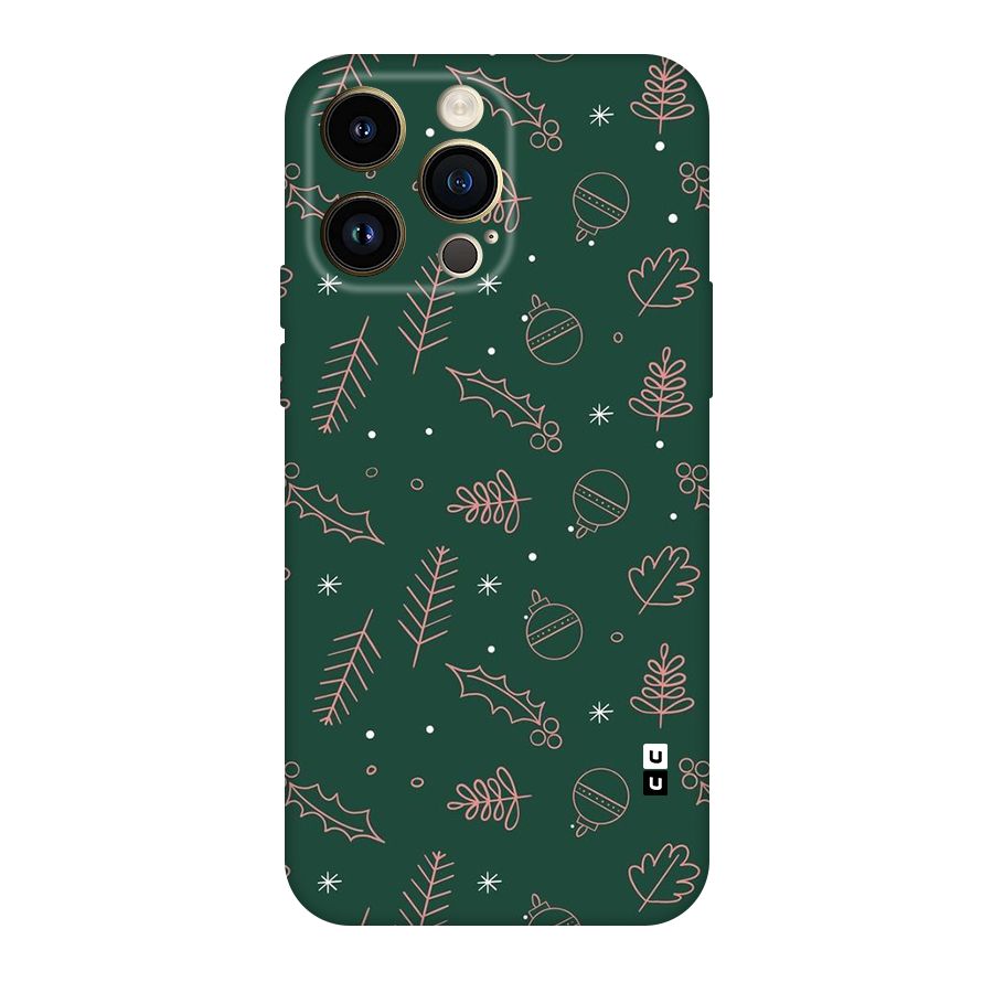 Christmas Vibes Leaves Original Polycarbonate Back Case for iPhone 14 Pro Max