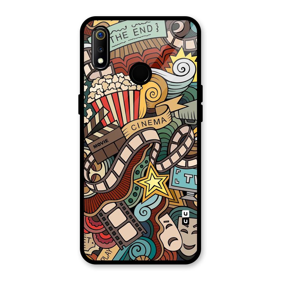 Cinematic Design Glass Back Case for Realme 3i