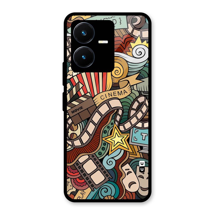 Cinematic Design Glass Back Case for Vivo Y22s