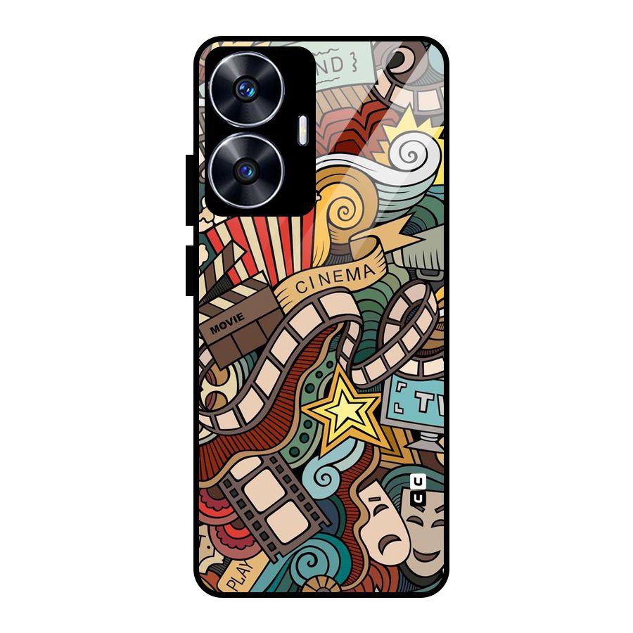 Cinematic Design Glass Back Case for realme C55