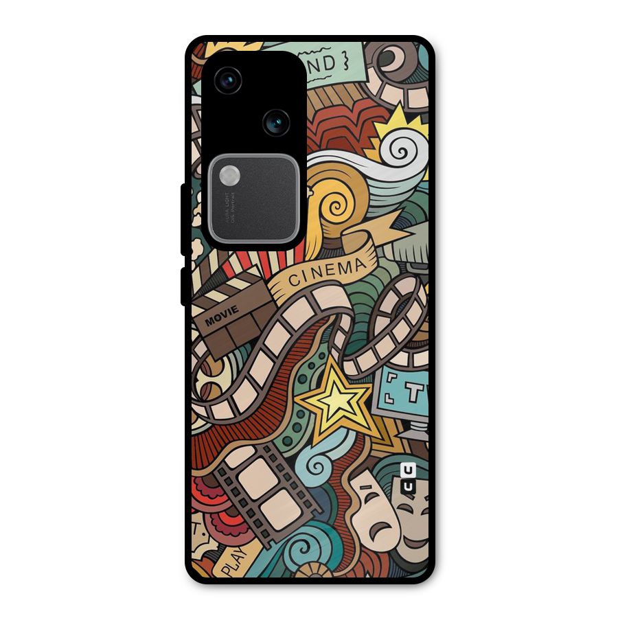 Cinematic Design Metal Back Case for Vivo V30 Pro